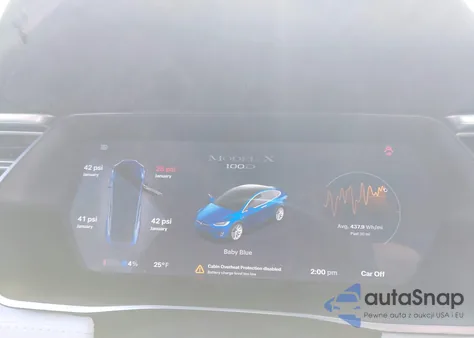 2017 Tesla Model X 100D/75D/90D z USA, uszkodzony, nr VIN 5YJXCBE25HF050496